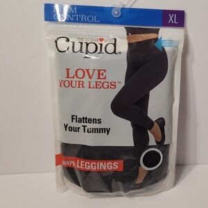 Cupid Black Tummy Control Comfort Shape Leggings Size XL